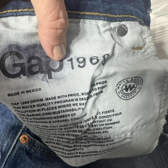 NWOT Gap 1969 Distressed Straight Leg Jeans Size 24 - Picture 11 of 12
